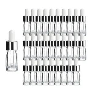 실버 뚜껑 5ml 30개 스포이드 투명 공병 향수용기 WEE8197