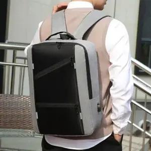 USB 포트 이중 지퍼 백팩 직장인 학생 데일리가방 WEED4C0