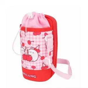 (색상 레드)몰랑이 텀블러 백 물병 파우치 포켓 보틀 물통 가방