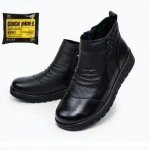 캐주얼 남자 방한 부츠 털신발 남성 소가죽 숏부츠 신발 세정티슈 세트