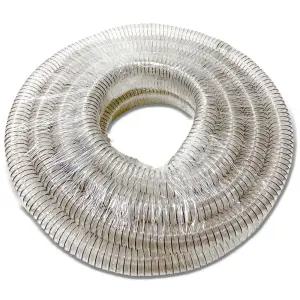 국산 우레탄닥트 호스 25mm X 10M 투명 자바라 정전기방지 집진기 호수