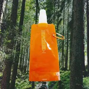KEEVE 휴대용 접이식 물통 스포츠 등산 물병 물 파우치