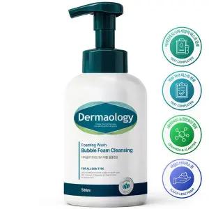 [더마올로지]버블 저자극 대용량 폼클렌징 500ml 약알칼리 클렌징폼 세안제 폼클렌저 거품