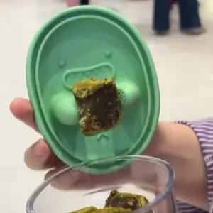 손가락집게형 간식통 과자 수납 실리콘 스넥박스