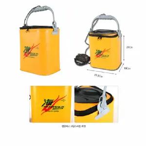 (옵션 자동문두레박 옐로우)살림통 두레박 낚방 낚시용품 하드타입 떡밥가방