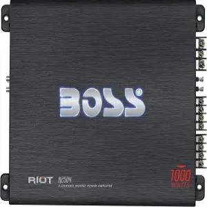 BOSS 오디오 시스템 R2504 라이엇 시리즈 자동차 스테레오 서브우퍼 앰프 - 1000 고출력 4채널 클래스 A /B