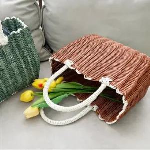 기회공작소  피크닉 빨대 백 스트로우 라탄 가방 인싸템 여름 데일리백