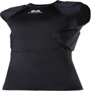 맥데이비드 맨즈 통합 5패드 셔츠 편안함 및 단단한 물체로부터의 보호 가볍고 통기성 축구 라크로스