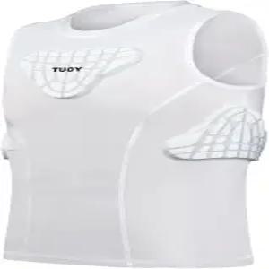 야구 축구 농구 라크로스용 TUOY 청소년 패딩 셔츠 가슴 갈비뼈 보호 심장 보호대 흉골 압박