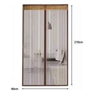 스트라이프 현관방충문 방충커튼 90x210cm (브라운) WF10CDC