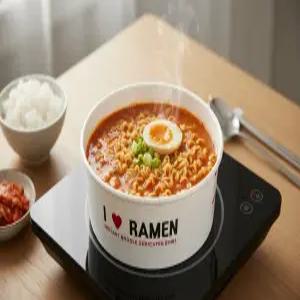 (아이러브라면) 인덕션 종이용기 한강라면용기 1박스 50개