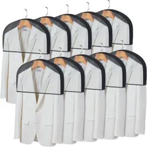 옷 걸이용 Kntiwiwo 어깨 커버(10개 세트) 통기성 의류 먼지 커버 옷장용 보호 정장 코트 재킷 드레스용