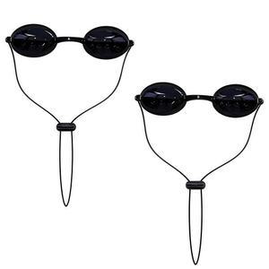 Arthaxi 시스루 안전 고글 팩 2개, 태닝용 투명 안경, 반투명 눈 보호, 별도 보관 케이스 2개 포함