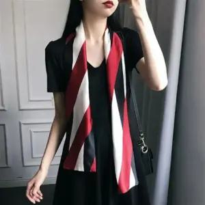 여성 컬러 패턴 쁘띠 스카프 1P 간절기 패션 머플러 패턴스카프