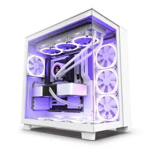 NZXT H9 Flow 듀얼 챔버 미드 타워 에어플로우 PC 케이스 (화이트)