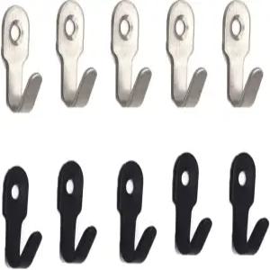 UtySty 10팩 나사 장착 벽걸이 캐비닛 미니 고리 보관 정리함 가방 열쇠고리 시계 주방 욕실 문고리 옷장
