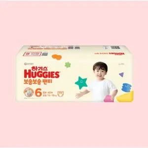 하기스 보송보송 팬티 6단계 팬티형 공용 40매 2개 일회용기저귀
