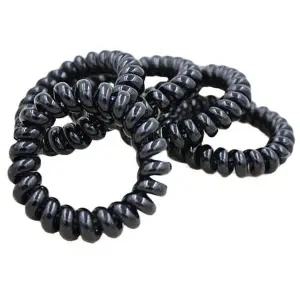 [셀러에이드]스프링 헤어끈 헤어악세사리 본품1개 머리끈 전화선 블랙