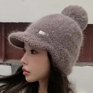 겨울 왕방울모자 여자겨울모자 여성털모자 여자방울모자