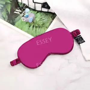 실크 여행용 암막 파우치 파자마 세트 눈가리개 휴대용 아이마스크 수면 안대