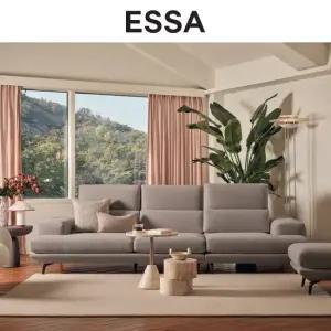 프랭키 3.5인 하프스윙기능 카시미라 패브릭 소파+스툴