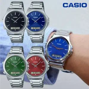 [카시오]캐주얼 아날로그 디지털 캐주얼 남자메탈시계