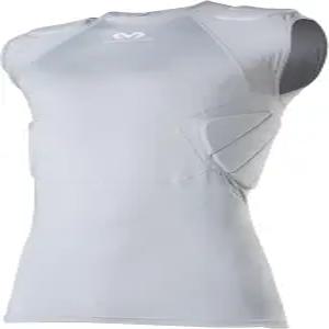 맥데이비드 맨즈 통합 5패드 셔츠 편안함 및 단단한 물체로부터의 보호 가볍고 통기성 축구 라크로스