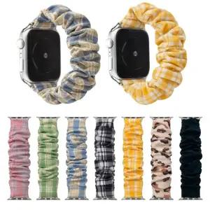 2개 세트 유니미스 애플워치 체크 곱창 스크런치 스트랩