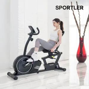 [이화에스엠피]재포장 스포틀러 좌식 실내 자전거 K8518R 매쉬 유산소 운동 기구 바이크 접이식 와이드형