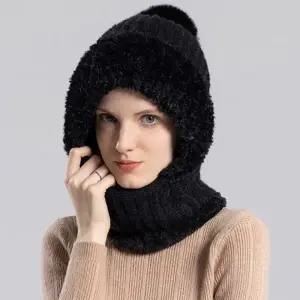 방울비니 융털안감 넥워머 바라클라바 여자 후드 기모