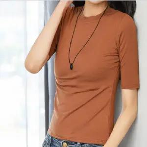 여성여름반팔티 시원한 모달소재 면소재 라운드 텐셜 반팔 티셔츠