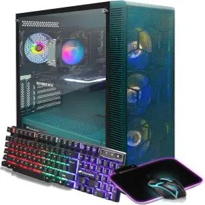 STGAubron 게이밍 PC 데스크탑 GeForce RTX 3060 Ti 8G AMD Ryzen 7 5700X 최대 4.6G 32G DDR4 1T SSD WiFi