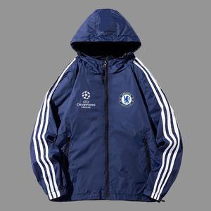 첼시 후드 바람막이 자켓 M 블랙 점퍼 운동복 긴팔 봄가을 무패턴 남성용