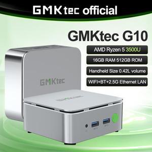 GMKtec G10 미니 PC AMD 라이젠 5 3500U 16GB DDR4 500GB SSD NVME Wifi5 BT5.0 윈도우 11 트리플 디스플레