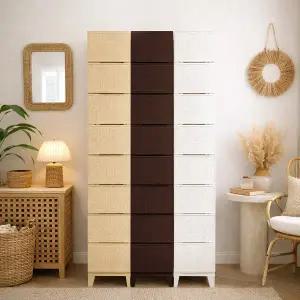 [보노하우스] 가든 라탄 서랍장 슬림형 8단 플라스틱 수납장