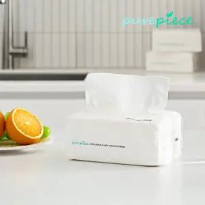 퓨어피스 도톰한 3겹 키친타월 소프트팩 110매 6개입 먼지없는 천연펄프