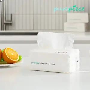 퓨어피스 도톰한 3겹 키친타월 소프트팩 110매 24개입 먼지없는 천연펄프