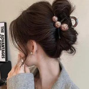 온더벨라 왕구슬 올림머리 집게핀 8cm