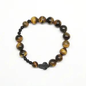 자제제작 천연 원석 호안석 십자가 묵주 팔찌 가톨릭 천주교 염주