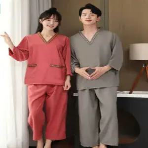 긴팔 커플 세트 찜질복 단체복 황토 사우나 숯가마옷
