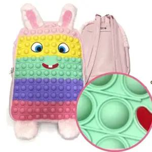 가방 푸시팝 인형 바니 귀여운 어린이 백팩 톡톡