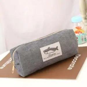 중학생필통 문구필통 파스텔 상어 차콜