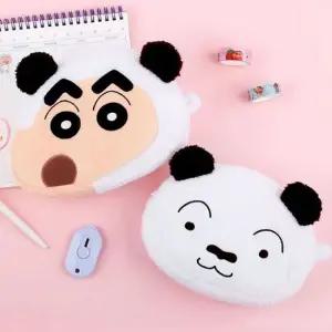 짱구케이스 짱구 얼굴 파우치 판다시리즈 1P 소품 수납 손가방