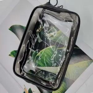 미니가방 세면도구이너백 PVC 투명 방수 파우치 중형 블랙