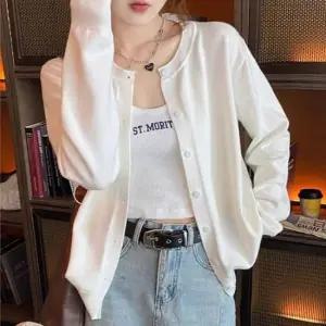 클래식 라운드넥 심플 가디건 여름가디건