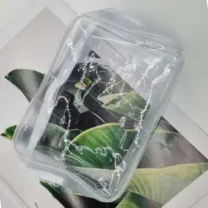 핸드백주머니 PVC 투명 방수 파우치 중형 화이트 파우치