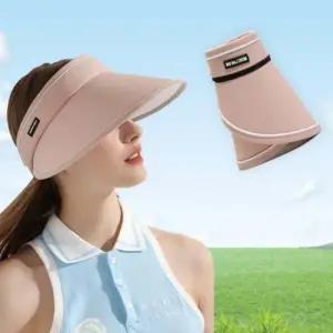 썬캡 돌돌이 여성 모자 자외선차단 와이드챙 돌돌이