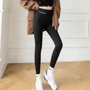 여성 하이웨스트 복부 땀복 바지 블랙 1P 운동 헬스 여자땀복바지