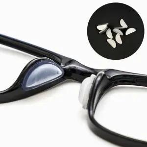 안경코패드 말랑말랑 실리콘 접착식 안경 코패드 D형 화이트 10P