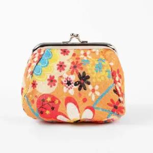 플라워 동전지갑 잔돈 클러치 휴대용 코인 일본여행